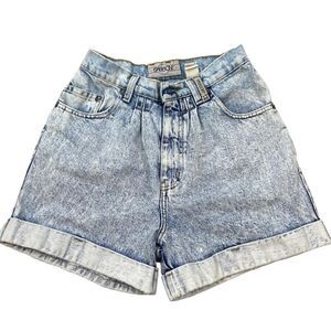 Vintage Sasson Brand Acid Wash High Rise Pleated Shorts 9/10 Perfect Condition